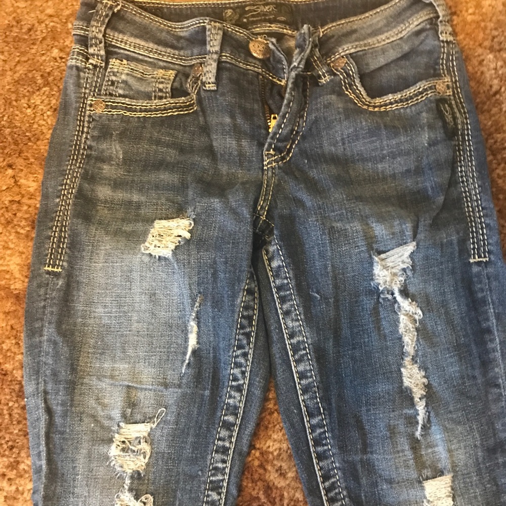 (SOLD) Silver "Aiko" Jeans