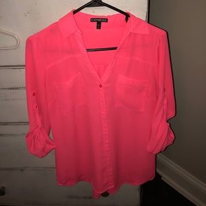 Neon pink express portofino shirt