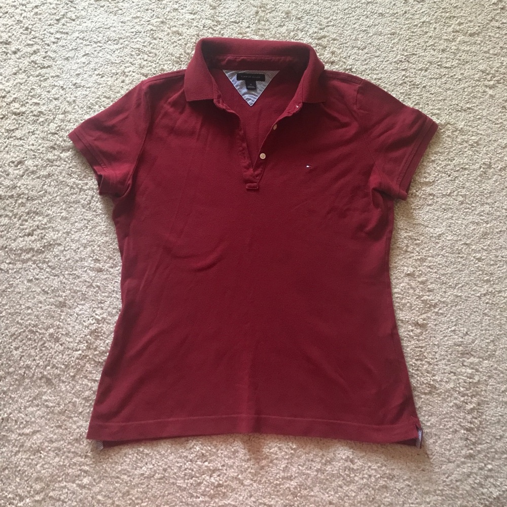 Tommy Hilfiger Red Ladies Polo Shirt