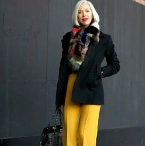 J. Crew Black Peacoat Wool/Cashmere Blend