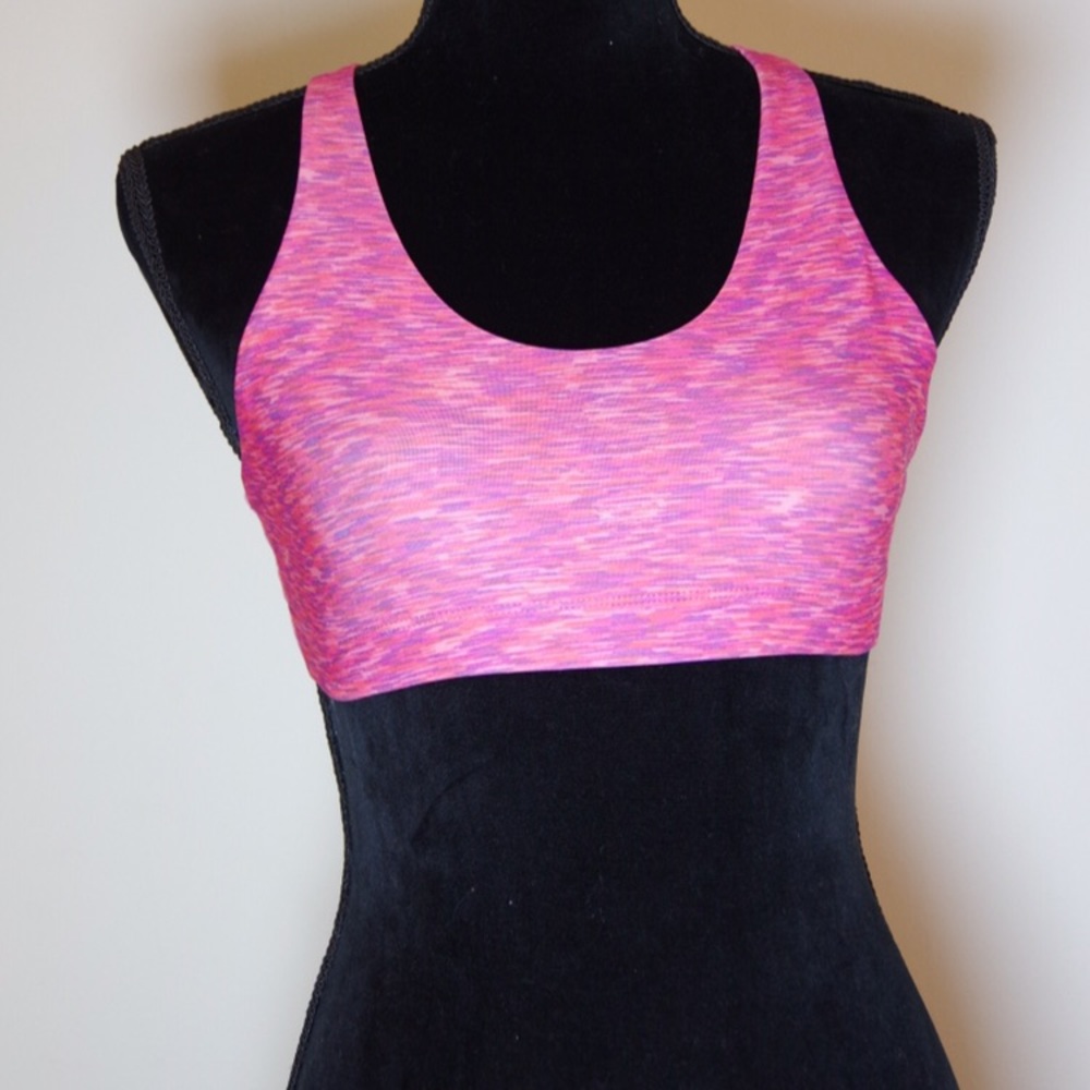 Pink sports bra