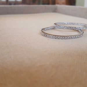 Chloe + Isabel Crystal Pavé Hoop Earrings