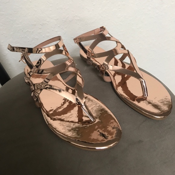 Rose gold colored sandals - Picture 2 of 8