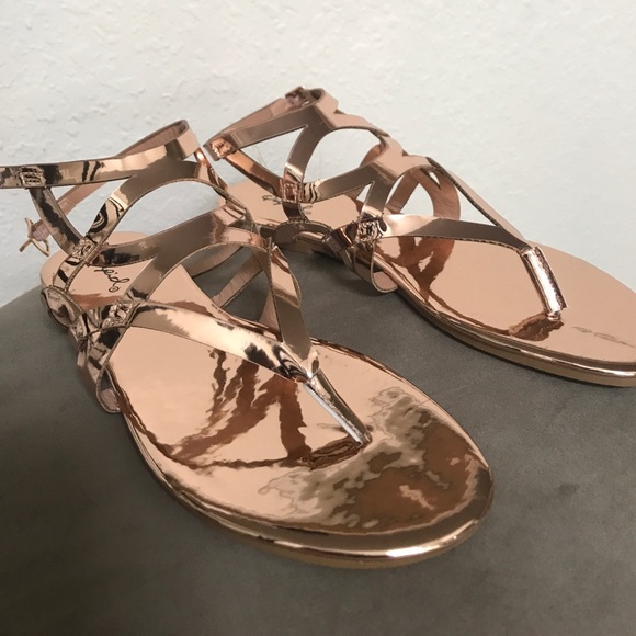 Rose gold colored sandals - Picture 3 of 8