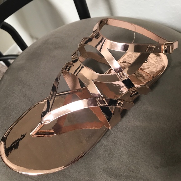 Rose gold colored sandals - Picture 5 of 8