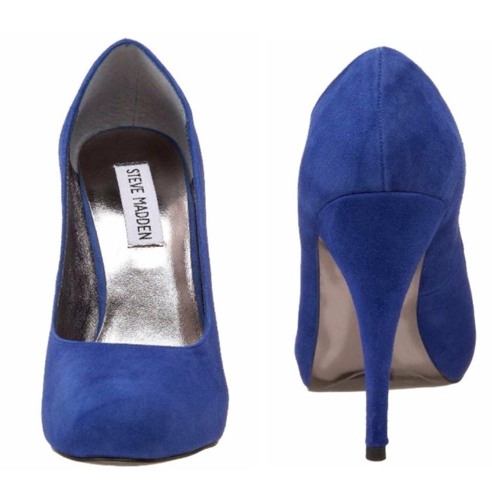 Steve Madden Blue Suede Trinitie Pumps Size 6