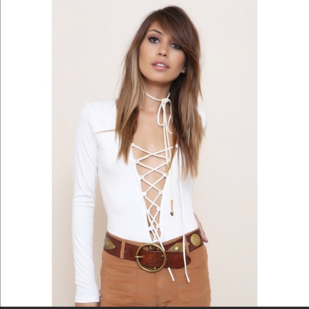 Deep V Neck Bodysuit