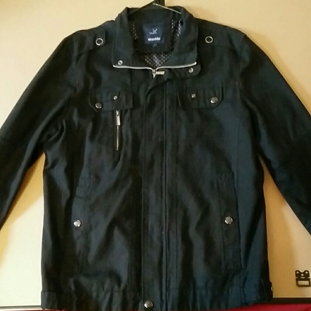 Men's large denim field jacket
