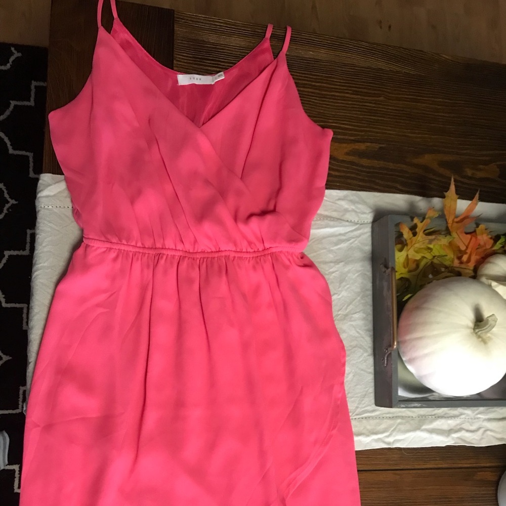 Lush bright pink party dress SZ small