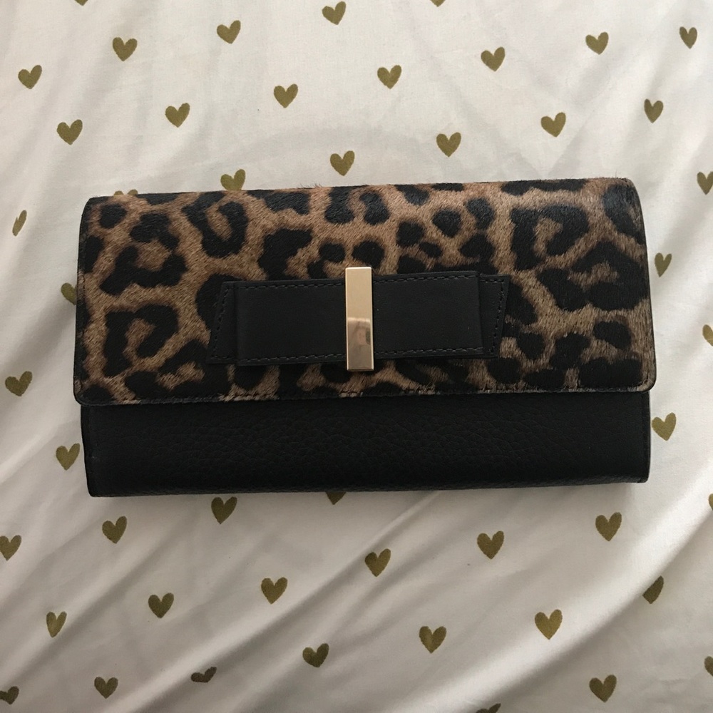 Kate Spade Milou Leopard Half Calf Wallet/Clutch