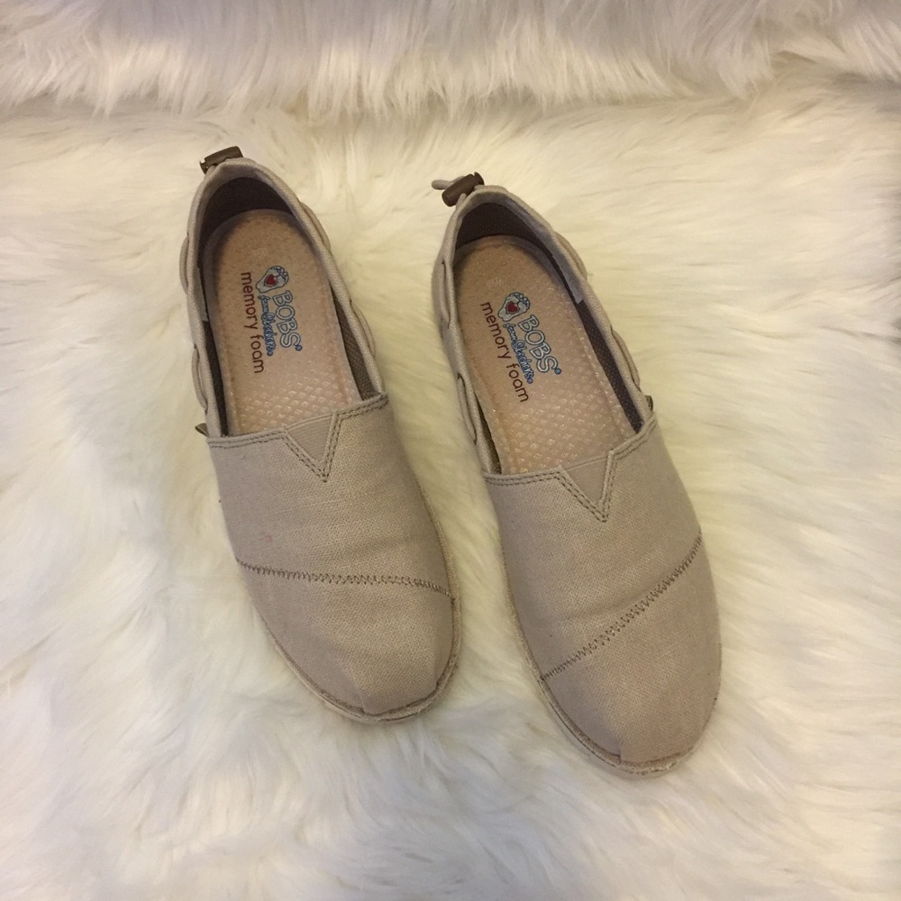 Bobs from Skechers Memory Foam Canvas Shoe