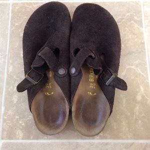 Brown Birkenstock Slip-ons