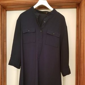 Navy Shirtdress
