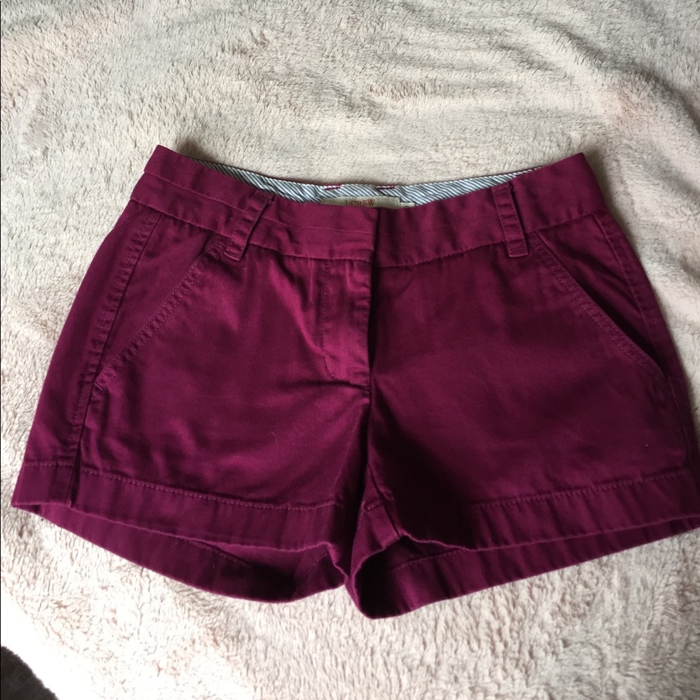 J.CREW plum colored, broken in chino shirt