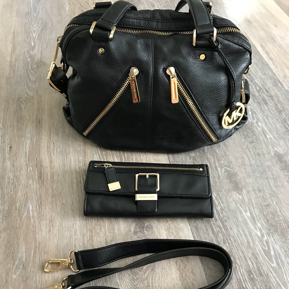 Genuine leather, Michael Kors purse & wallet.