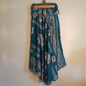Flowy elephant print skirt