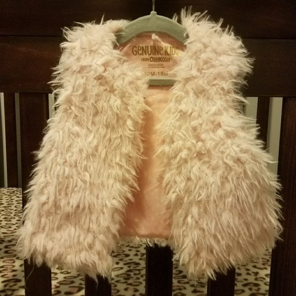 Pastel Pink Fur Vest