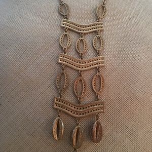 🔵 Gold color ladder necklaces