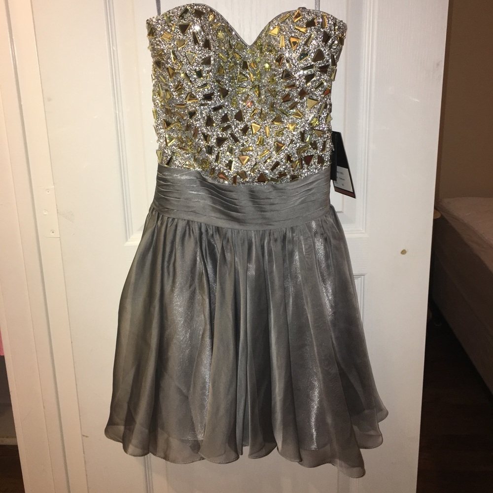 Silver Homecoming/ Formal Dress