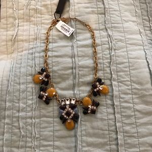 J.Crew Maroon Mustard Yellow Navy Necklace