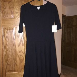 Lularoe Solid Black Nicole Dress-Large NWT