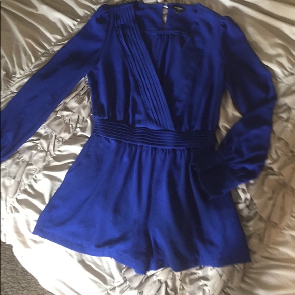 Necessary Clothing Other - Royal blue Deep V Neck Romper