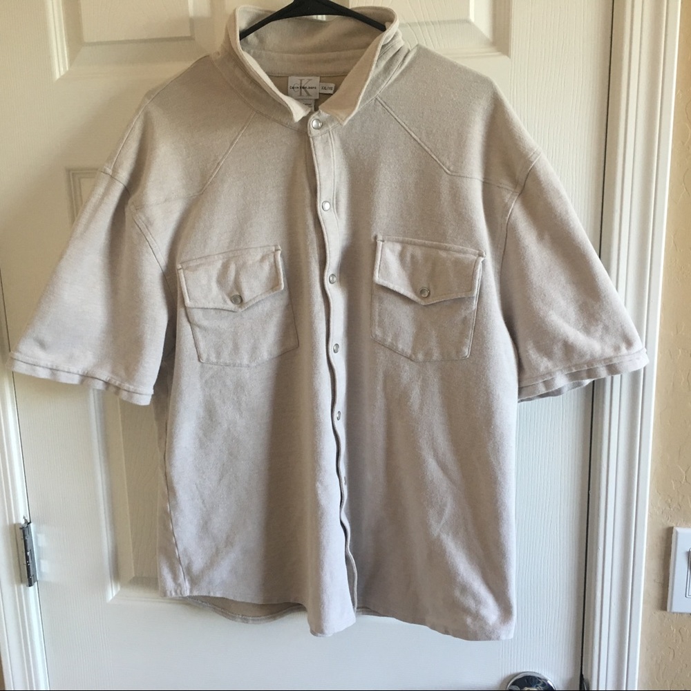 💛Calvin Klein Jeans Cream Button Down Shirt