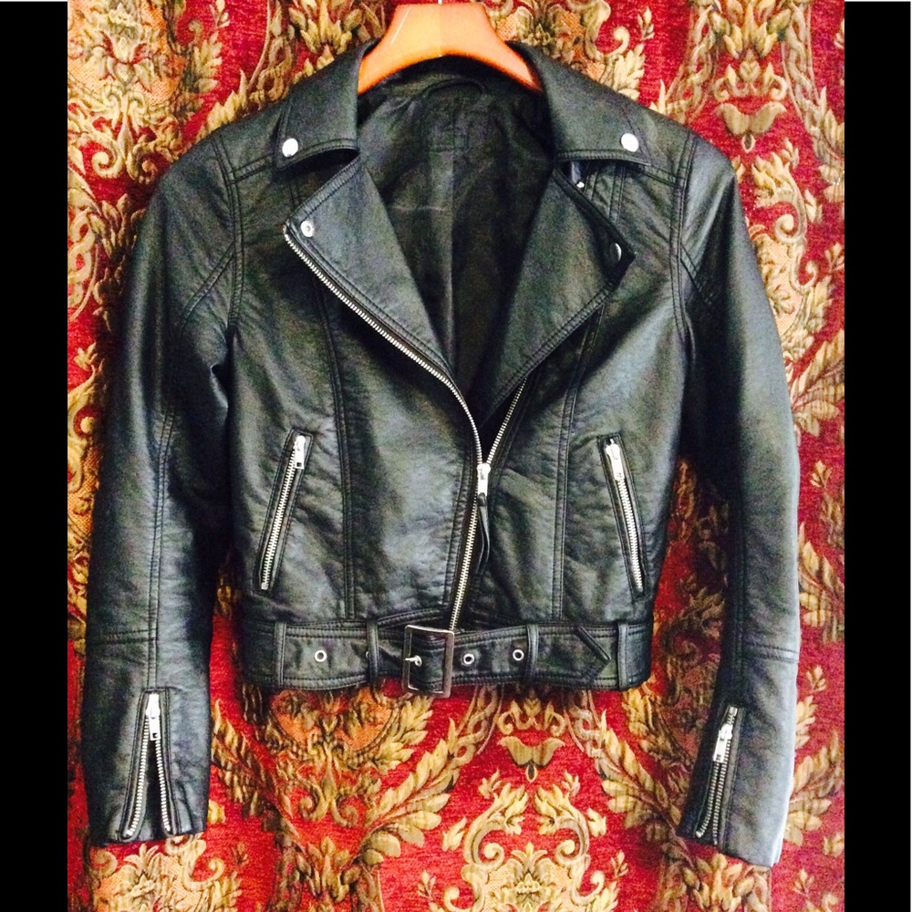 Black Biker Leather Jacket