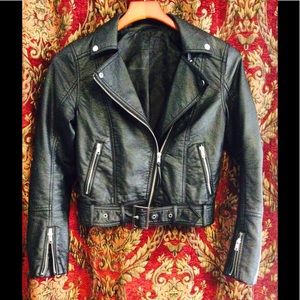 Black Biker Leather Jacket