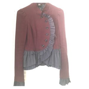 Free people ruffle hem military jacket