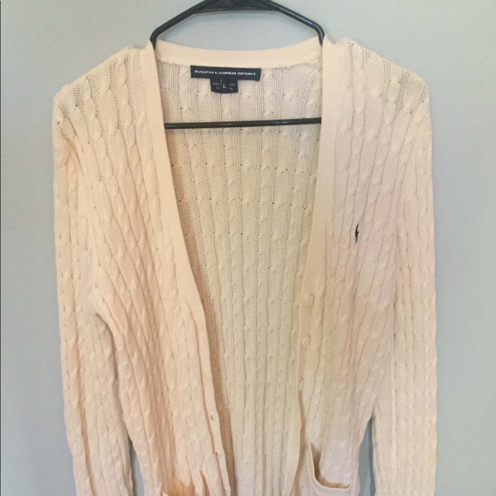 Ralph Lauren Cream cable knit cardigan
