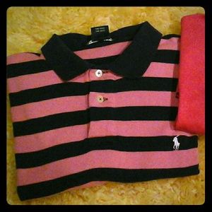 Ralph Lauren Polo navy and pink top