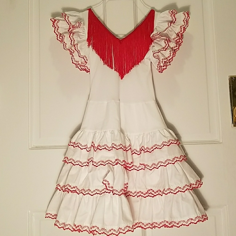 Girl's Authentic Flamenco Dress From Spain Size 6