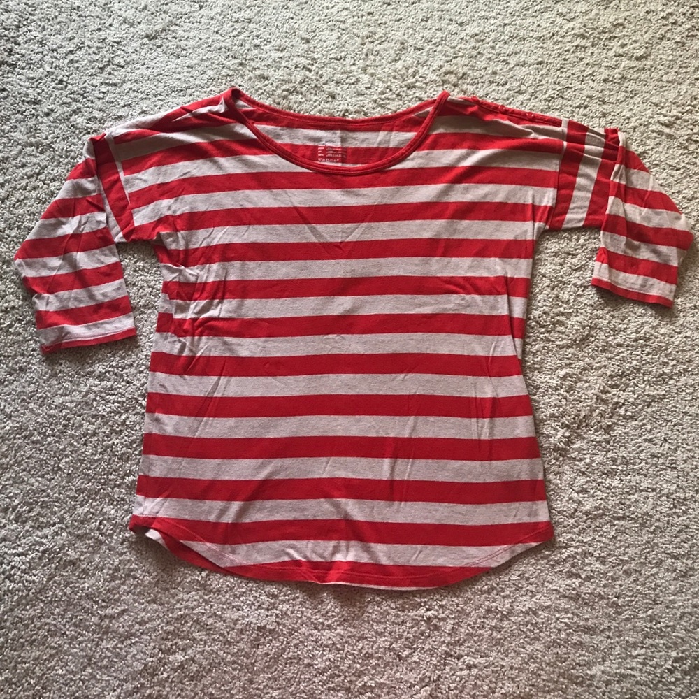 GAP striped crew neck 3/4 sleeve top