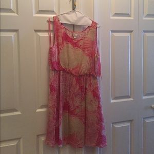 Pretty in pink anthro postmark dress.