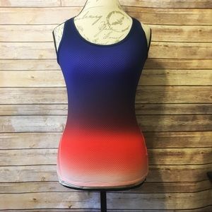 Athleta red and blue workout tank