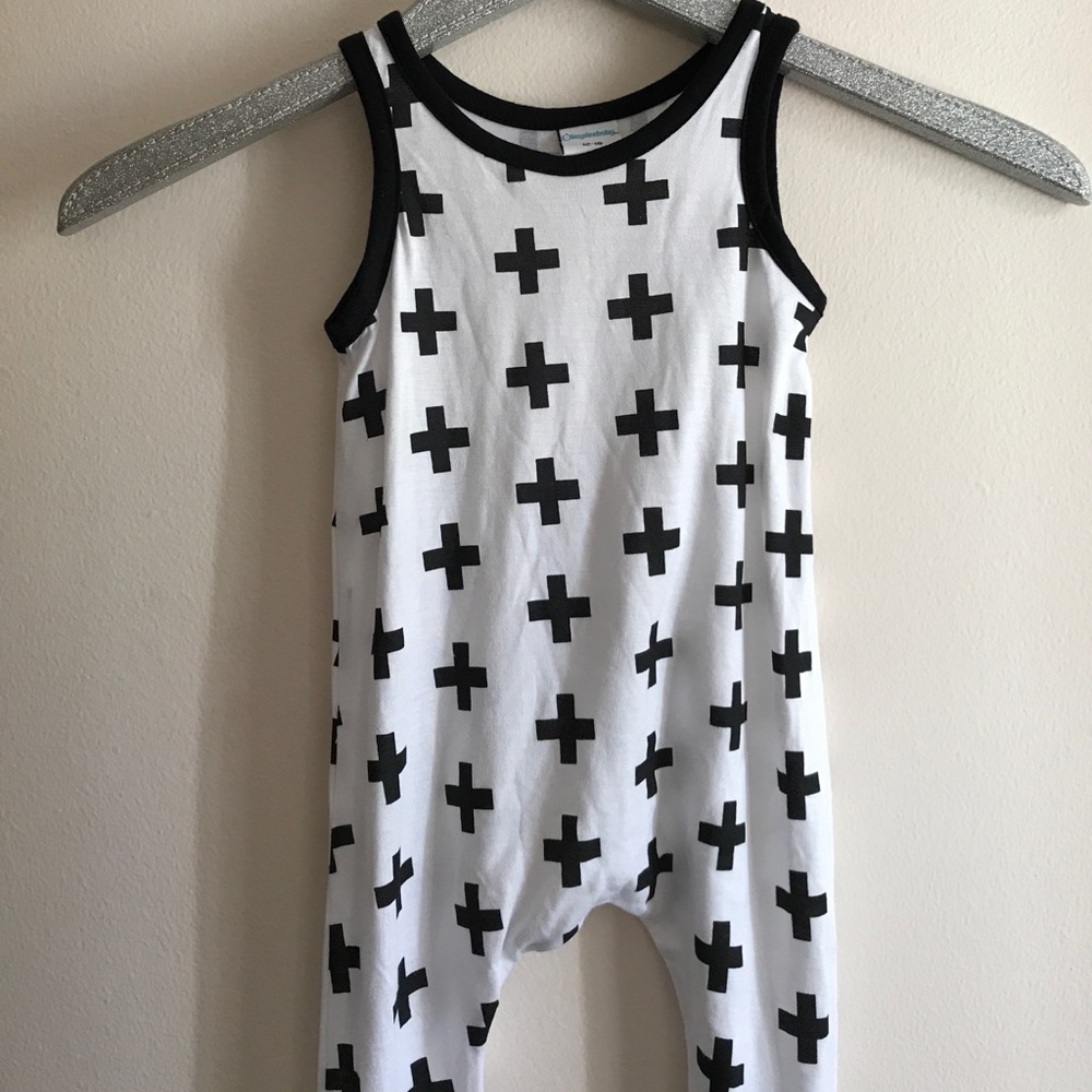 NWOT - Kaydee Baby Romper SWISS CROSS Sz 12-18 mos