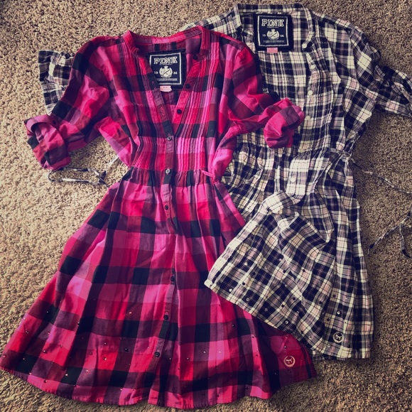 Victoria’s Secret PINK Plaid Full Button-Up Dress - Picture 2 of 8