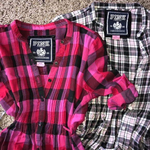 Victoria’s Secret PINK Plaid Full Button-Up Dress - Picture 3 of 8