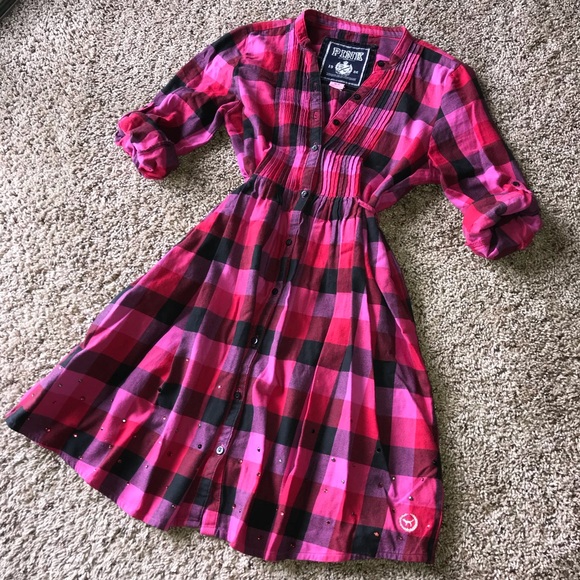 Victoria’s Secret PINK Plaid Full Button-Up Dress - Picture 5 of 8
