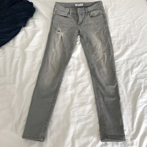 Banana Republic Gray Distressed Jeans