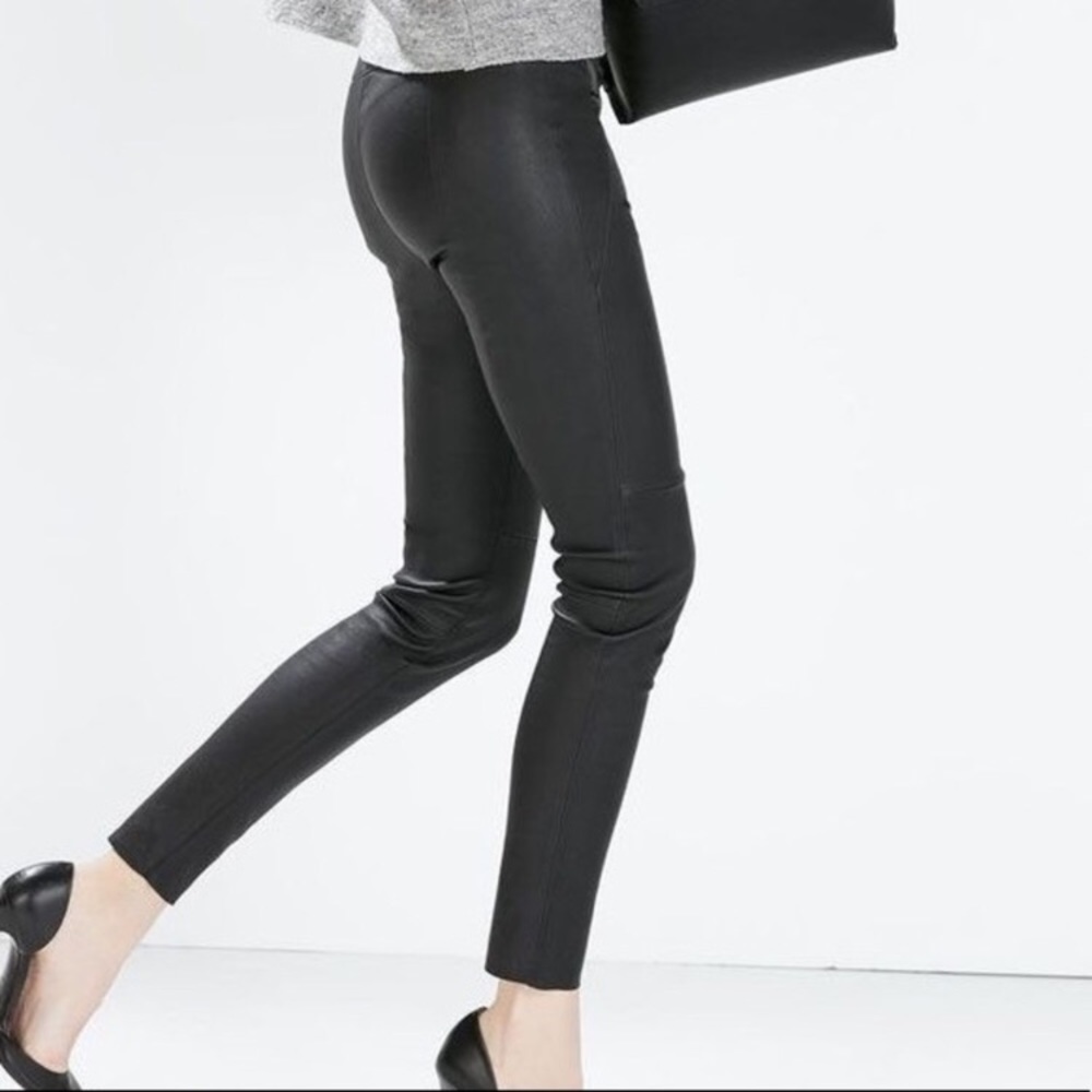 Zara Faux Leather Skinny Pants