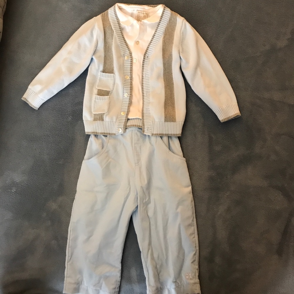Emile Et Rose cardigan set boys 18 month