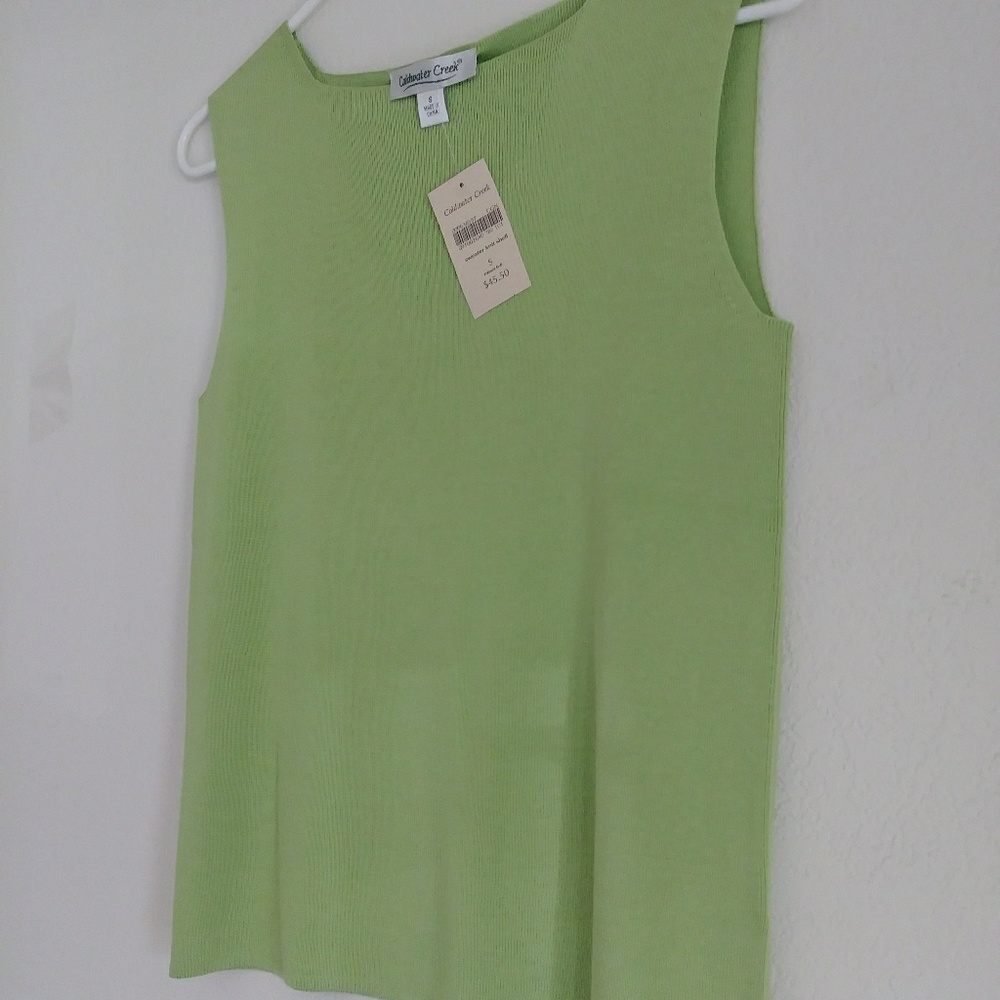 Coldwater Creek Sweater Knit Shell in green