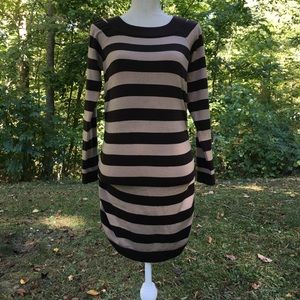 Ruched sweater dress