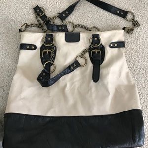 Free People leather purse- Black/nude