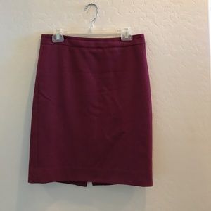 Maroon J.Crew Pencil Skirt Fully Lined Size 4