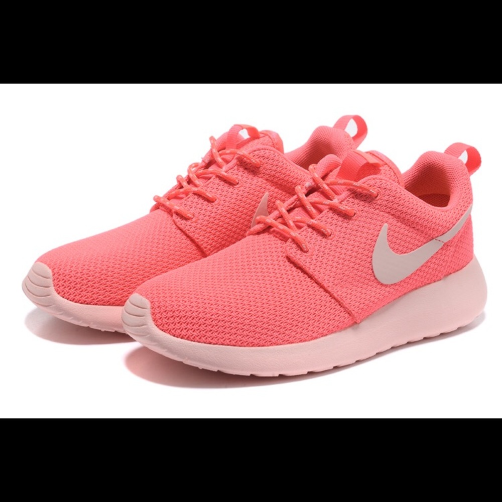 Nike Coral and Pink Roshe Running Shoes