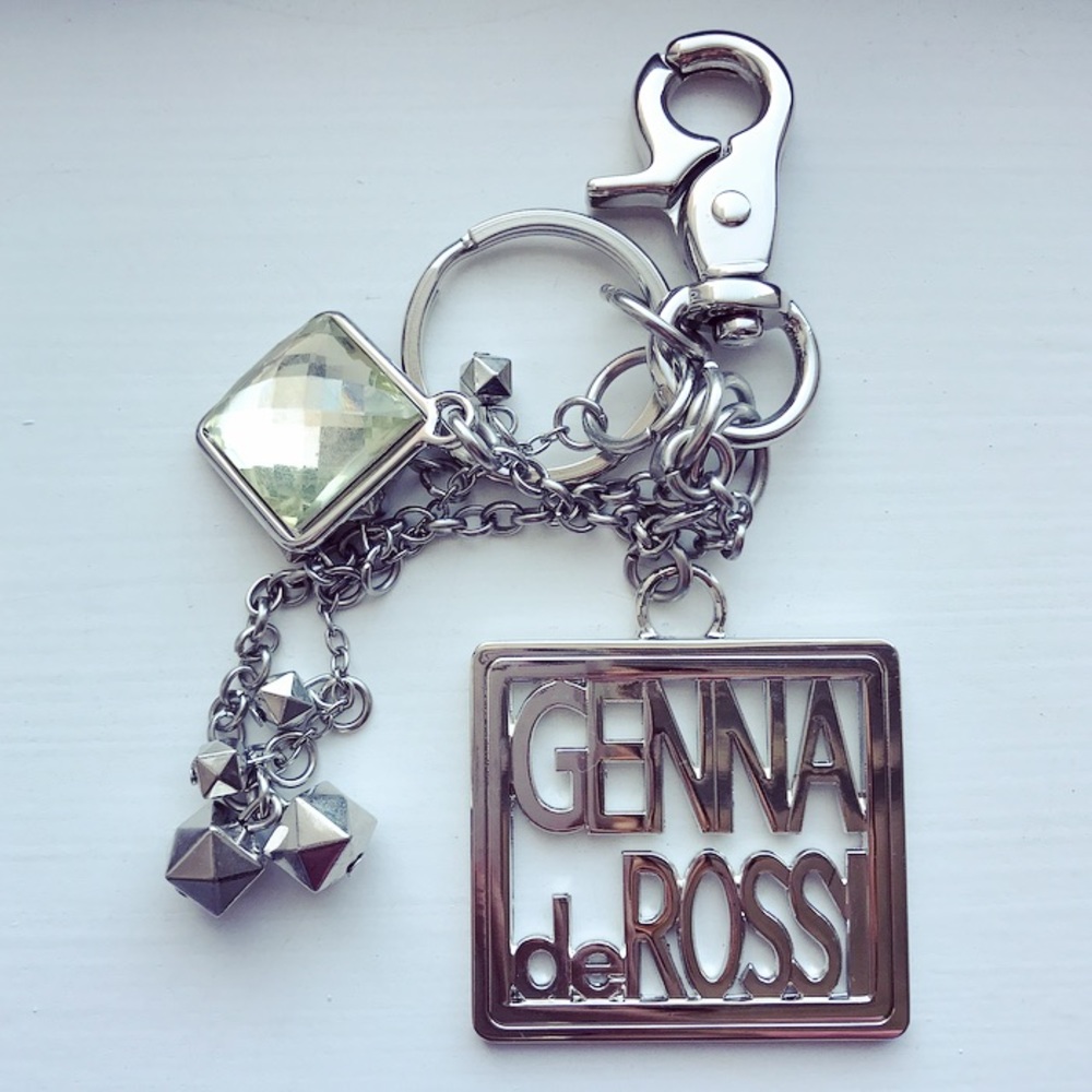 Silver Genna de Rossi charm clip keychain