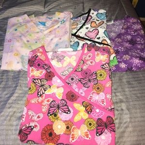 Bundle - 4 scrub tops